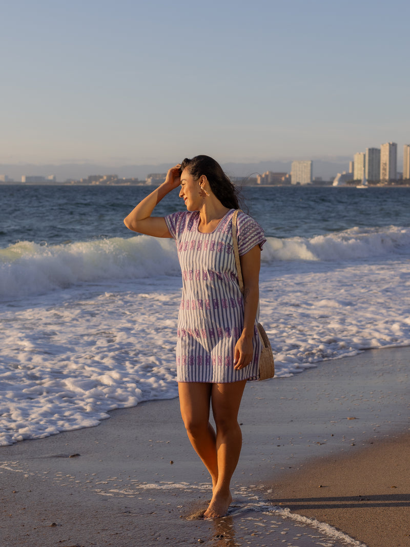 Huipil Artesanal Lila