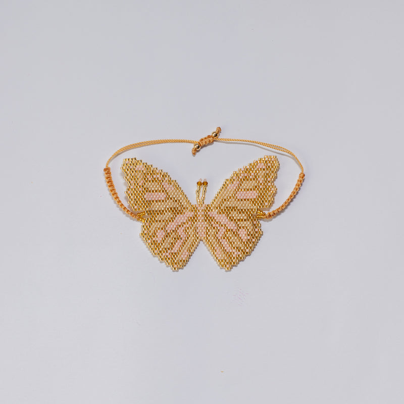Pulsera mariposa de chaquira