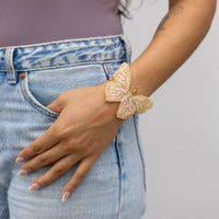 Pulsera mariposa de chaquira