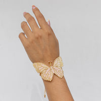 Pulsera mariposa de chaquira
