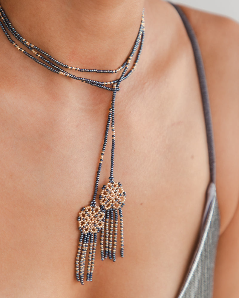 Collar corbatera huichol