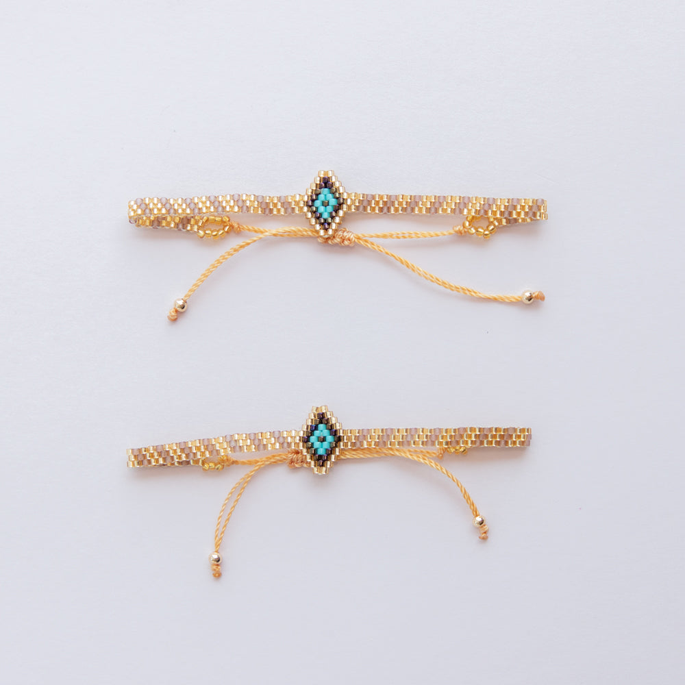 Pulsera de Chaquira ojo de dios