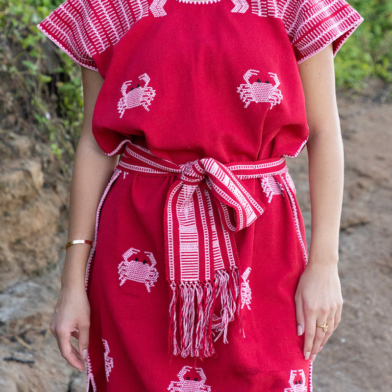 Huipil Corto tres cuartos cangrejos